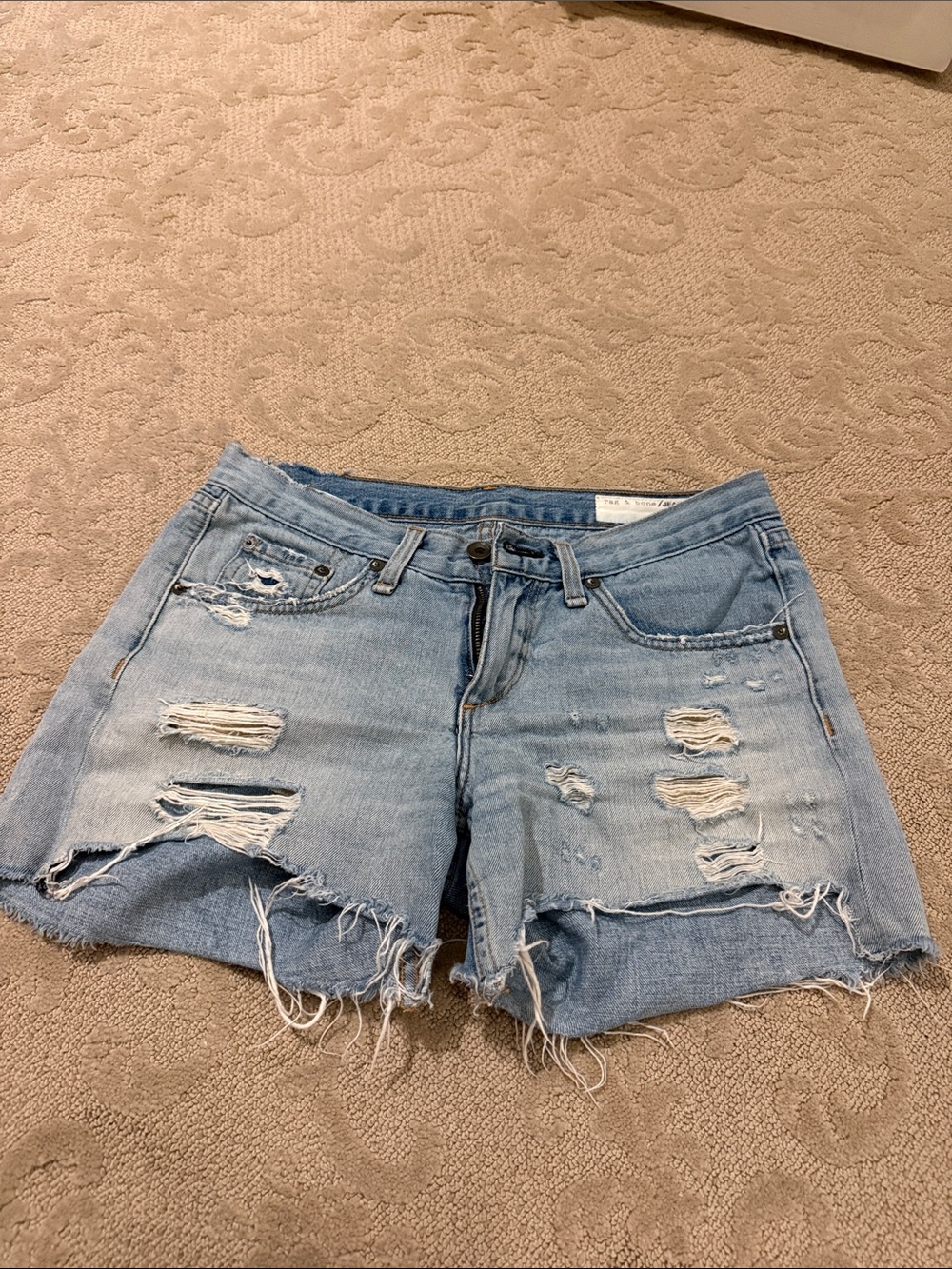 Rag and Bone distressed Jean shorts